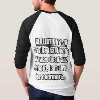 T-shirt Révélation 1:18 KJV. Verset biblique