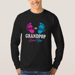 T-shirt Révélation de genre Grandpop Baby Shower Grand-pèr