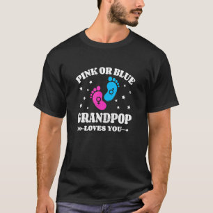 T-shirt Révélation de genre Grandpop Baby Shower Grand-pèr