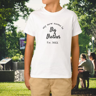 T-shirt Révélation de Grand Frère Année de Naissance Famil