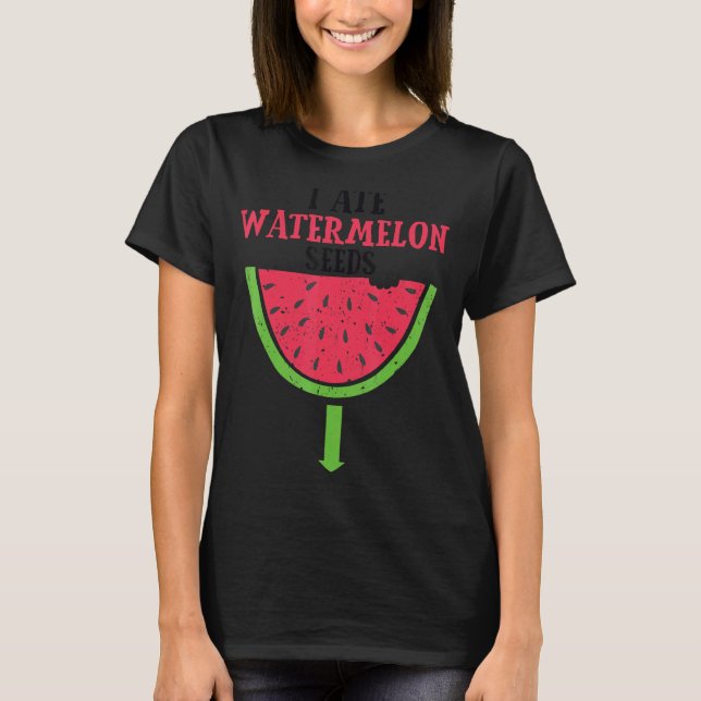 T-shirt Révélation de grossesse I Ate Watermelon Graines B (Devant)
