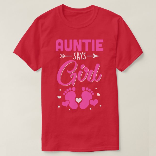 T-shirt Révélation De Sexe Pour Les Tantes Dit Girl Matchi (Design devant)
