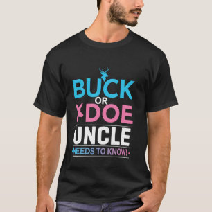 T-shirt Révélation du sexe Buck ou Doe Grand Oncle Bébé As
