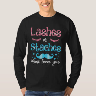 T-shirt Révélation du sexe : Cils ou moustaches Mimi t'aim