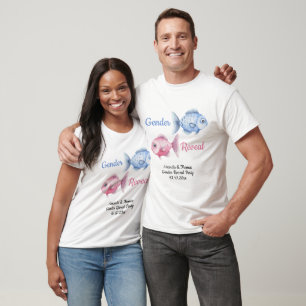 T-shirt Révélation du sexe de bébé par la pêche