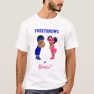 T-shirt Révélation du sexe du bébé Basket-ball s'incline d