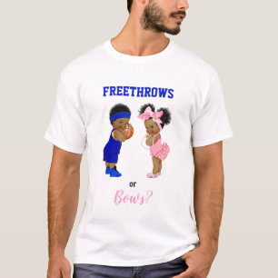 T-shirt Révélation du sexe du bébé Basket-ball s'incline d