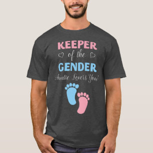 T-shirt Révélation du sexe Gardien du sexe Tante t'aime