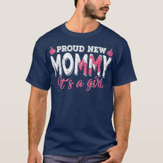 T-shirt Révélation rétro de genre Fière nouvelle maman C'e