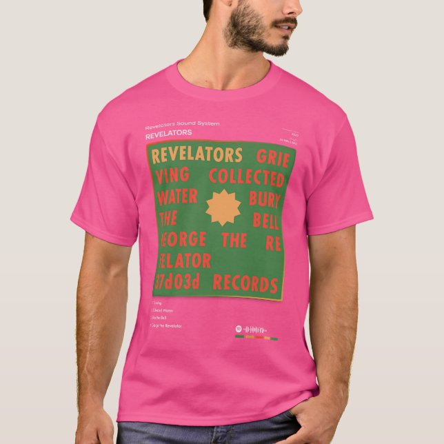T-shirt Revelators Sound System - Revelators Tracklist Alb (Devant)