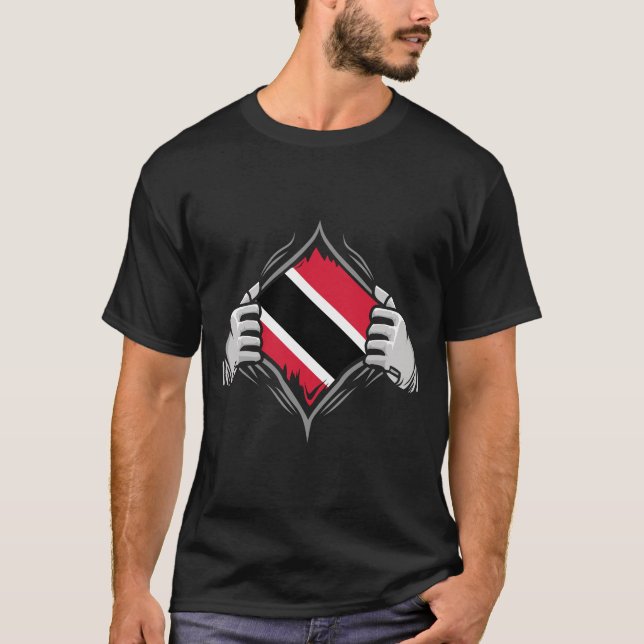 T-shirt Révéler le drapeau de Trinité-et-Tobago (Devant)