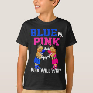 T-shirt Révéler le genre Bleu Vs Rose Ethnique Boxe Babies