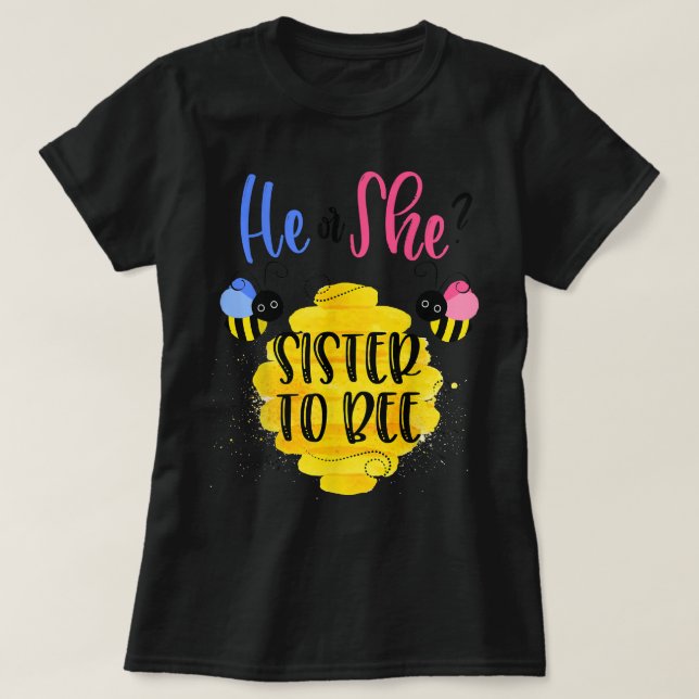 T-shirt Révéler le genre Ce sera Lui ou Elle soeur T (Design devant)