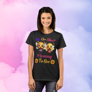 T-shirt Révéler le genre Lui ou elle maman à être femmes N