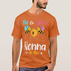 T-shirt Révéler le genre Lui ou elle Nonna à Bee Baby Anno