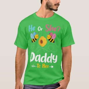 T-shirt Révéler le genre Lui ou Elle papa à Bee Baby Annon