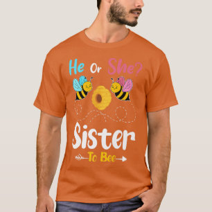 T-shirt Révéler le genre Lui ou elle soeur à Bee Baby Anno