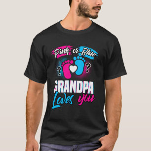 T-shirt Révéler Le Sexe Bébé Rose Ou Bleu Grand-Père Vous