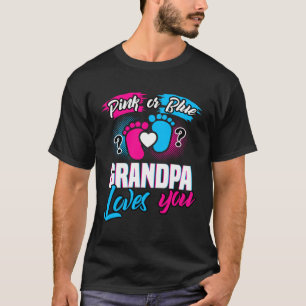 T-shirt Révéler Le Sexe Bébé Rose Ou Bleu Grand-Père Vous