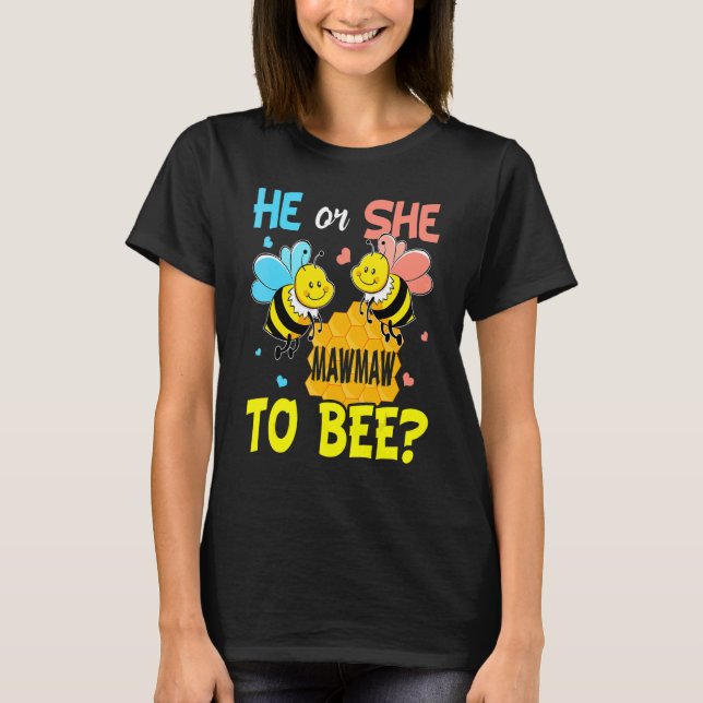 T-shirt Révéler Le Sexe Lui Ou Elle Mawmaw À Être Bébé Ann (Devant)