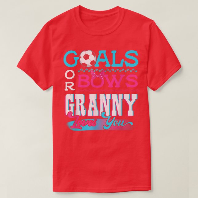 T-shirt Révéler Le Sexe Objectifs Ou Bows Granny Aime Votr (Design devant)