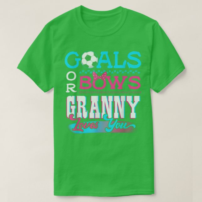T-shirt Révéler Le Sexe Objectifs Ou Bows Granny Aime Votr (Design devant)