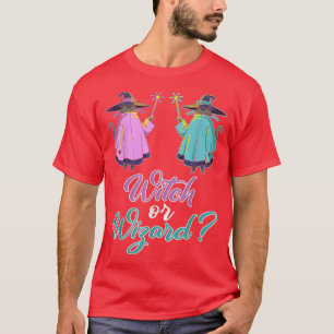 T-shirt Révéler Le Sexe Sorcière Ou Assistant D'Halloween
