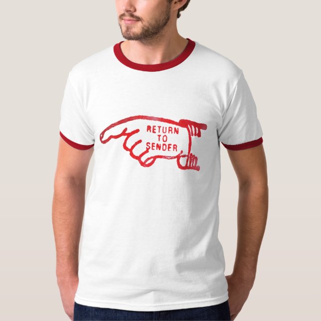 T-shirt Revenez à l'expéditeur (Devant)