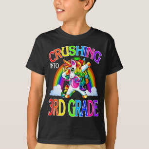 T-shirt Revenir À L'École En Étudiant En 3E Année Unicorne