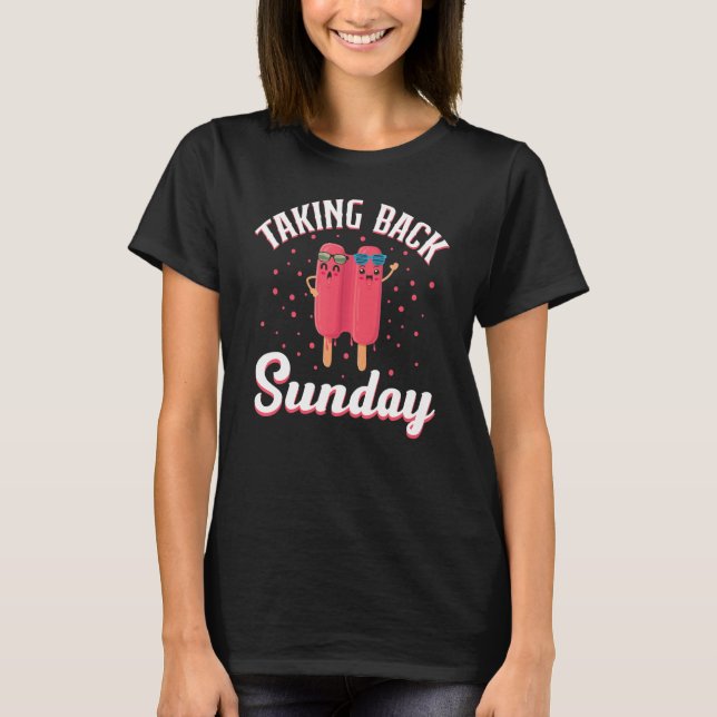 T-shirt Revenir Dimanche Pour Le Ventilateur Doux Gelé (Devant)