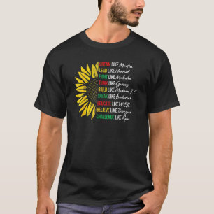 T-shirt Rêver Comme Martin Black Leaders Flower Black Hist