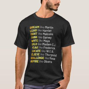 T-shirt Rêver Comme Martin Plomb Comme Harriet Black Histo