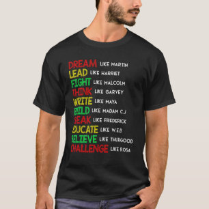 T-shirt Rêver Comme Martin Plomb Comme Harriet Black Histo