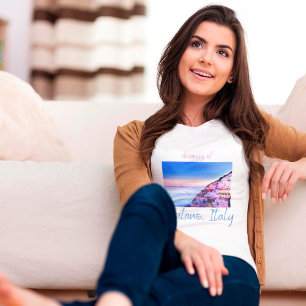 T-shirt Rêver de coucher de soleil sur Positano, Italie