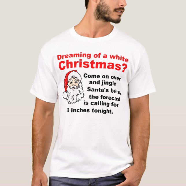 T-shirt Rêver de Noël blanc (Devant)