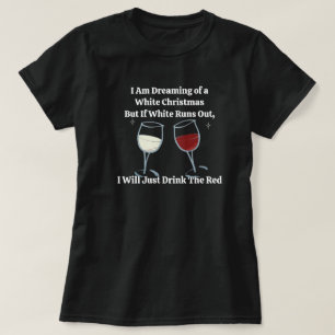 T-shirt Rêver d'une chemise de Noël blanche - Souhait de v