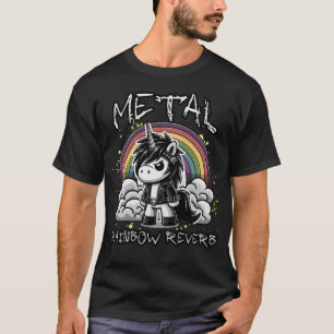T-shirt Reverbe arc-en-ciel en métal lourd Kawaii Aesthéti