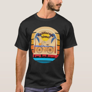 T-shirt Rêverie Californienne Coucher de Soleil & Palmiers