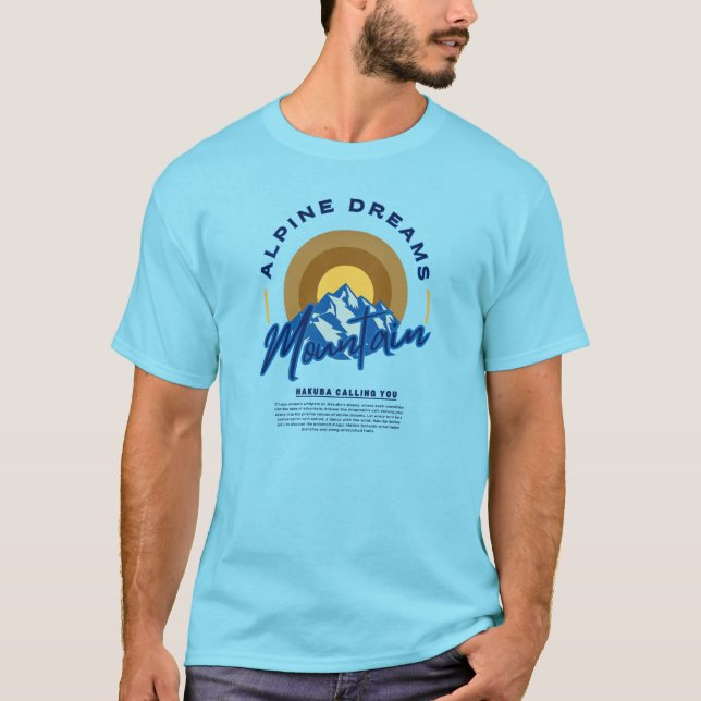 T-shirt Rêves alpins : Hakuba vous appelle (Devant)
