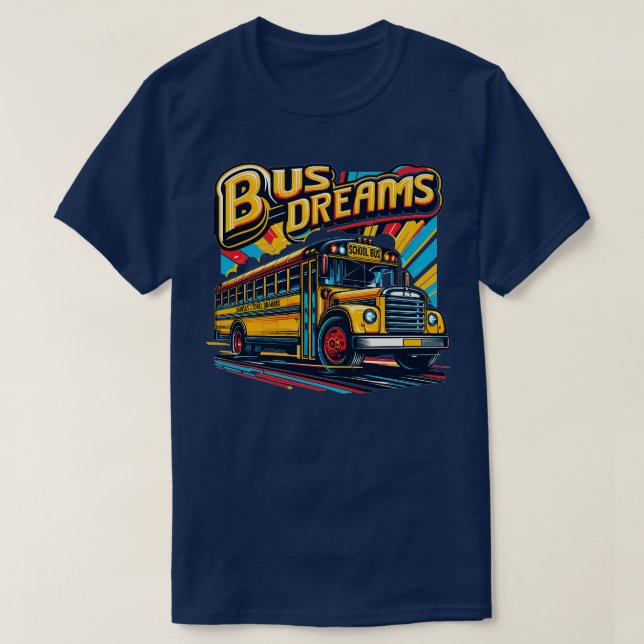 T-shirt Rêves d'autobus scolaires 1 (Design devant)