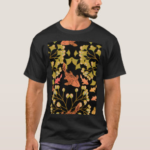 T-shirt Rêves de carpe koï dorée & gingko