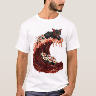 T-shirt Rêves de chat Sushi Nourriture japonaise fantaisi