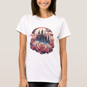 T-shirt Rêves de Château aux teintes roses"