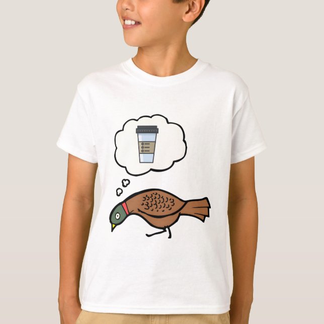 T-shirt Rêves de faisan de café (Devant)