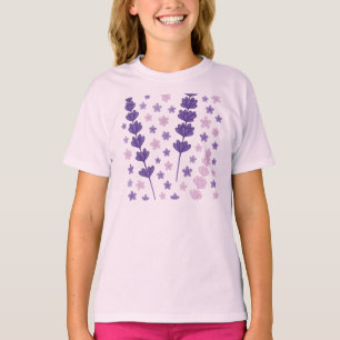 T-shirt Rêves de lavande - Élégant Pat Floral Purple & Ros