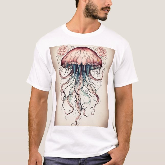 T-shirt Rêves de méduses : Planeur Doux d'Océan" (Devant)