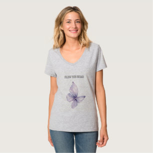 T-shirt Rêves de papillon lavande