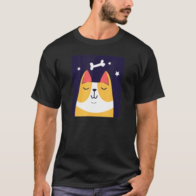 T-shirt Rêves de toutou Corgi mignon (Devant)