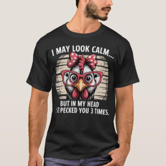 T-shirt Rêves Drôles de Poulet Fou de la Cour de Ferme qui