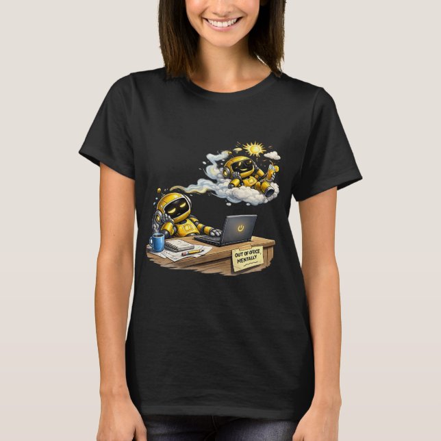 T-shirt rêves drôles de robot  (Devant)